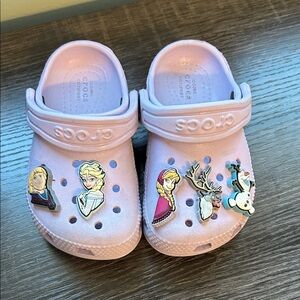 CROCS Kids' Light Purple Clogs with Character Charms